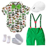 Baby Boys Gentleman Outfit Striped Suit Set With 7 Pieces