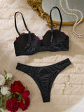 Women's Lace Underwire Bra Set