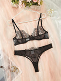 Women's Flower Pop Bra And Pantie Set