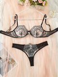 Women's Flower Pop Bra And Pantie Set