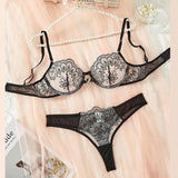 Women's Flower Pop Bra And Pantie Set