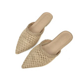 Women Pointed Toe Low Flat Sandals