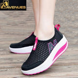 Sport Fashion Mesh Swing Wedges Sneakers