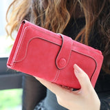 High Quality Long Matte Leather Wallets