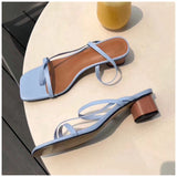 Women Low Heel Peep Toe Sandal