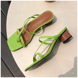 Women Low Heel Peep Toe Sandal