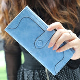 High Quality Long Matte Leather Wallets