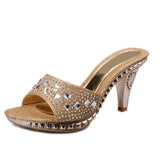 Women High Heel Rhinestone Sandals