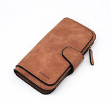 Leather Zipper Long Women Purse