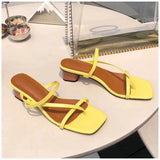 Women Low Heel Peep Toe Sandal