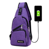 Chest USB Charging Cross-body Bag