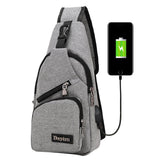 Chest USB Charging Cross-body Bag