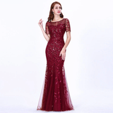 O Neck Burgundy Bridesmaid Dresses