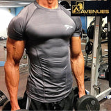 Men's Fitness GYM Elastic Sportswear T Shirt