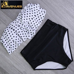 Women High Waist Swim Bathing Suit