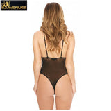 Women Casual Transparent Mesh Bodysuit