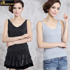 Women V Neck Solid Camis