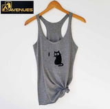 Women's Cat Print Casual Tank Top