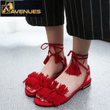 Women Flats Tassel Sandals