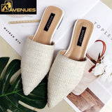 Woman Mules Pointed Toe Half Slippers