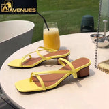 Women Low Heel Peep Toe Sandal