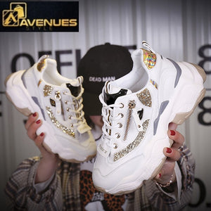 Women Glitter Chunky Dames Sneakers