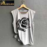 Women Casual Sleeveless Print Shirt