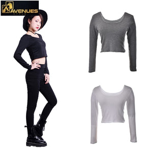 Women Sexy long Sleeve Crop Top