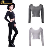 Women Sexy long Sleeve Crop Top