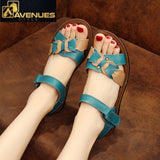 Leather Beach Women Wedge Sandals