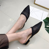 Women Pointed Toe Low Flat Sandals