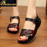 Leather Beach Women Wedge Sandals