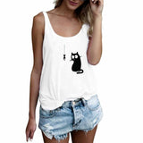 Women's Cat Print Casual Tank Top