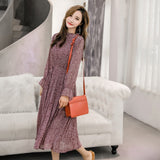 Slim Waist Chiffon A-line Long Dress