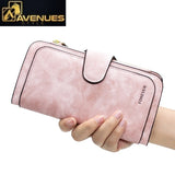 Leather Zipper Long Women Purse