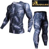 Men Long Sleeve Fitness Cloth Set