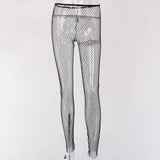 Crystal Diamond Mesh Sexy Summer Fishnet Pants