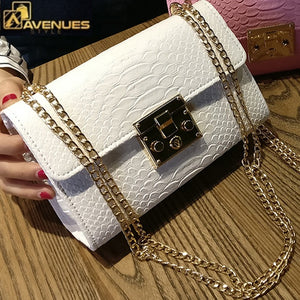 Women Gold Chain Cross-body Bags