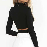 Women Cut Out Sexy Crop Top