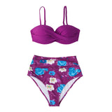 Floral Push Up High Waist Bikini Sets 2-Pieces Swimwear