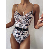 Sexy Black Ribbed Swimwear 1-Piece Women Bodysuit