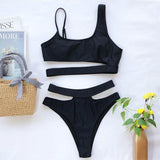 Women's Sexy High Waist Bikini Set Two Piece Swimsuit