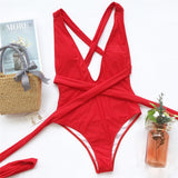 Women's Sexy Wrap Around V-Neck 1-Piece Monokini