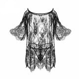 Black Sexy Nightwear Woman Sleepwear