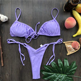 Women's Lace Up Bikini Female Two-Pieces Swimwear