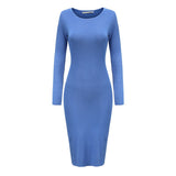 Long Sleeve Knit  Bodycon Sexy Party Sweater Dresses