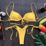 Women's Lace Up Bikini Female Two-Pieces Swimwear