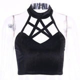 Aesthetic Gothic Pentagram Cropped Top Grunge Tank Tops