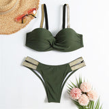 Sexy Women 2-Pieces Bikini Push Up With Cup Swimwear