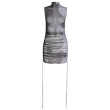 Women's Casual Summer Sleeveless Mini Sexy Bodycon Tank Club Dress